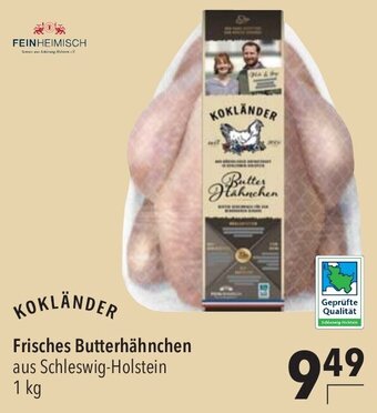 CITTI Markt KOKLÄNDER Frisches Butterhähnchen aus Schleswig-Holstein 1 kg Angebot