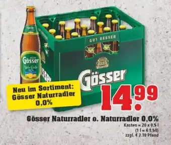 trinkgut Gösser Naturradler o. Naturradler 0,0% 20x0,5L Angebot