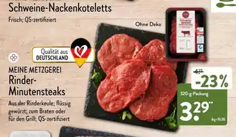 Aldi Nord Rinder- minutensteaks 320g Angebot