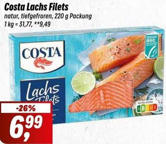 Simmel Costa Lachs Filets 220 g Packung Angebot