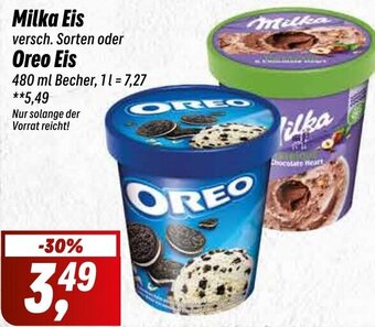 Simmel Milka Eis oder Oreo Eis 480 ml Becher Angebot
