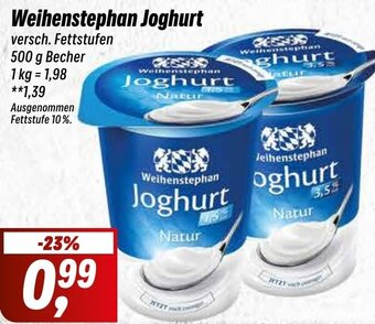 Simmel Weihenstephan Joghurt 500 g Becher Angebot