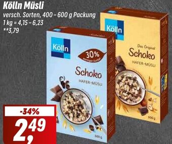 Simmel Kölln Müsli 400-600 g Packung Angebot