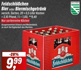 Simmel Feldschlößchen Bier oder Biermischgetränk 20x0,5 Liter Kasten Angebot