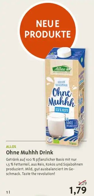 Biocompany Allos Ohne Muhhh Drink 1L Angebot