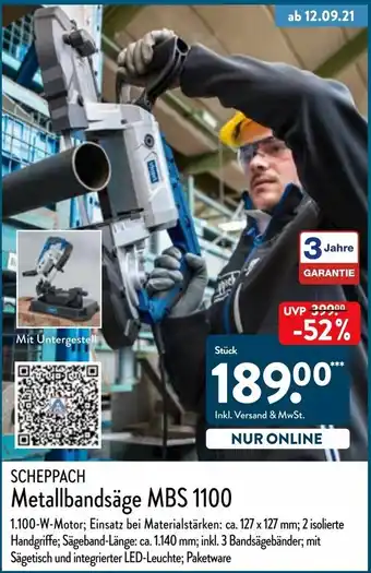 Aldi Nord Metallbandsag MBS 1100 Angebot