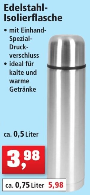 Thomas Philipps Edelstahl Isolierflasche ca. 0,5 Liter Angebot