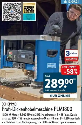 Aldi Nord Profi-dickenhoblmaschine PLM1800 Angebot