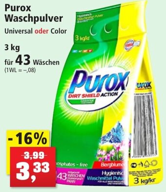 Thomas Philipps Purox Waschpulver für 43 Wäschen Angebot