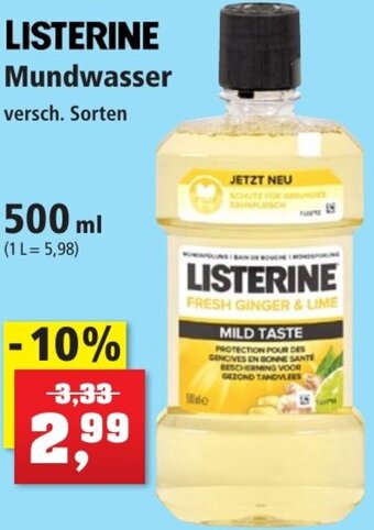 Thomas Philipps LISTERINE Mundwasser 500 ml Angebot