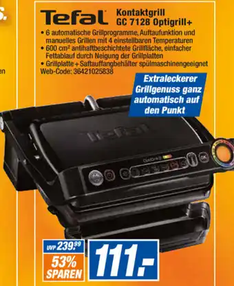 expert Octomedia Tefal Kontaktgrill GC 7128 Optigrill Angebot