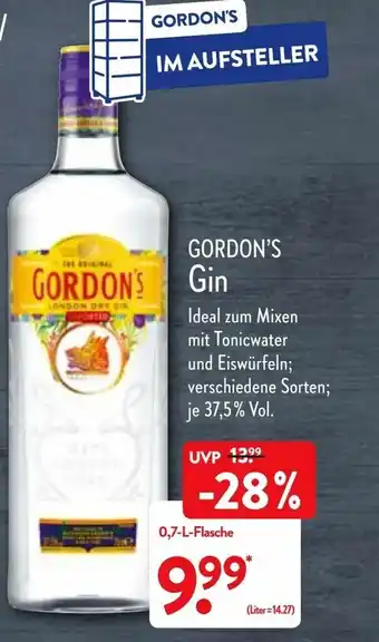 Aldi Nord Gordon's gin Angebot