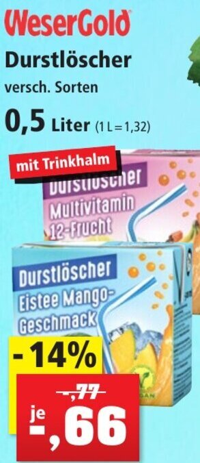 Thomas Philipps WeserGold Durstlöscher 0,5 Liter Angebot