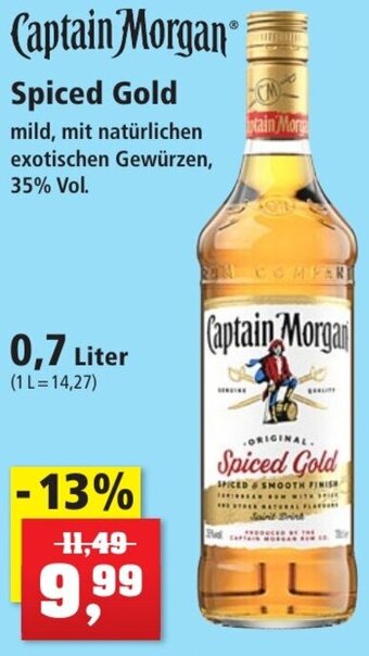 Thomas Philipps Captain Morgan Spiced Gold 0,7 Liter Angebot