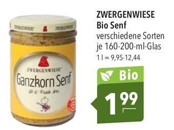 CITTI Markt ZWERGENWIESE Bio Senf 160-200ml Angebot