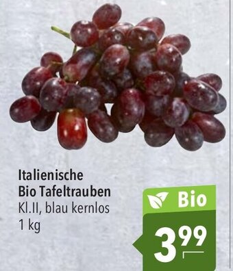 CITTI Markt Bio Tafeltrauben KI.II, blau kernlos 1 kg Angebot