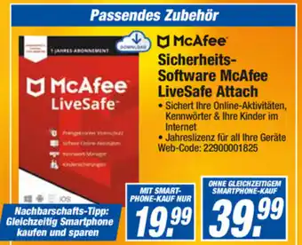 expert Octomedia Sicherheits Software McAfee LiveSafe Attach Angebot