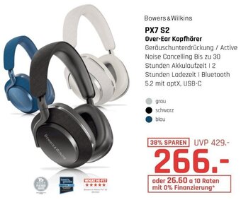 Hirsch und Ille Bowers & Wilkins PX7 S2 Over-Ear Kopfhörer Angebot