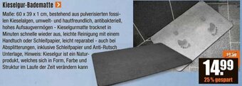 V Baumarkt Kieselgur-Badematte Angebot