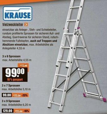 V Baumarkt KRAUSE Vielzweckleiter Angebot