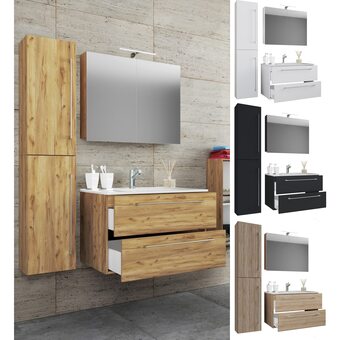 Netto Marken-Discount Vcm 4-tlg. waschplatz waschtisch badmöbel set waschbecken badinos schublade sc Angebot