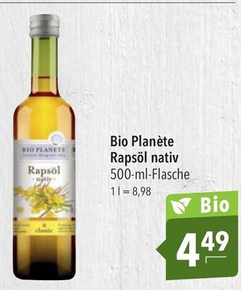 CITTI Markt Bio Planète Rapsöl nativ 500-ml-Flasche Angebot
