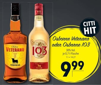 CITTI Markt Osborne Veterano oder Osborne 103 700ml Angebot