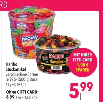 CITTI Markt Haribo Stückartikel verschiedene Sorten je 975-1500-g Angebot