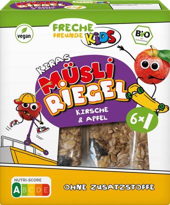 dm drogerie Freche freunde kindersnack fruchtriegel apfel kirsch, ab 3 jahren (6 x 26 g) Angebot