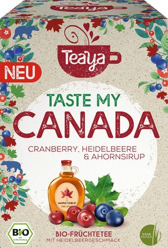 dm drogerie Teaya früchtetee taste my canada mit cranberry, heidelbeere & ahornsirup (17 beutel) Angebot