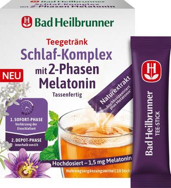 dm drogerie Bad heilbrunner kräutertee schlaf-komplex mit 2-phasen melatonin (10 stück) Angebot