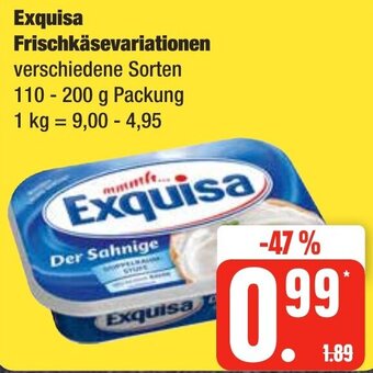 Edeka Frischemarkt Exquisa Frischkäsevariatione 110 - 200 g Packung Angebot