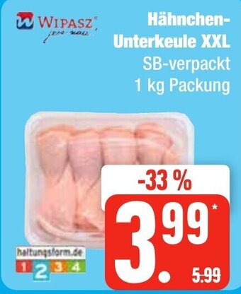 Edeka Frischemarkt Hähnchen-Unterkeule XXL SB-verpackt 1 kg Packung Angebot