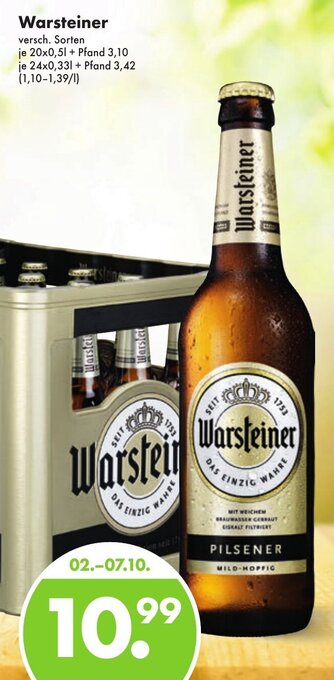 Trink und Spare Warsteiner 20x0,5 l Angebot