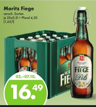Trink und Spare Moritz Fiege 20 x 0,5 l Angebot