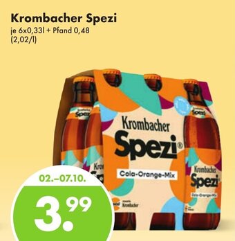 Trink und Spare Krombacher Spezi 6 x 0,33 Cola-Orange-Mix Angebot
