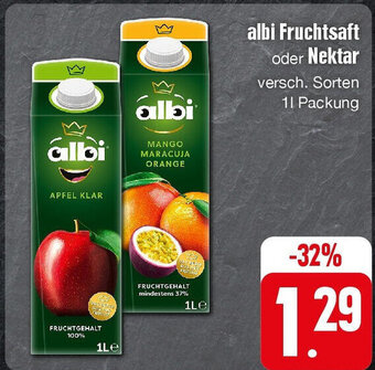 Edeka albi Fruchtsaft oder Nektar 1 l Packung Angebot