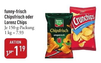 Galeria Markthalle funny-frisch Chipsfrisch oder Lorenz Chips 150-g-Packung Angebot