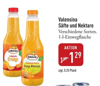 Galeria Markthalle Valensina Säfte und Nektare 1-l-Einwegflasche Angebot