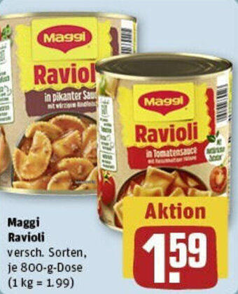 REWE Maggi Ravioli 800 g Dose Angebot