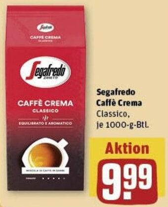 REWE Segafredo Caffè Crema 1000-g-Btl. Angebot