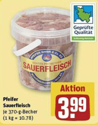 REWE Pfeifer Sauerfleisch 370-g-Becher Angebot