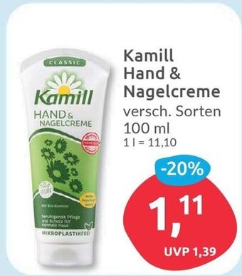 Budni Kamill Hand & Nagelcreme versch. Sorten 100 ml Angebot