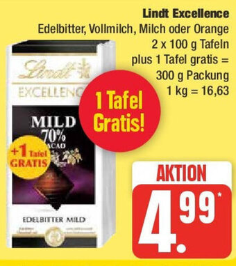 Edeka Lindt Excellence 300 g Packung Angebot