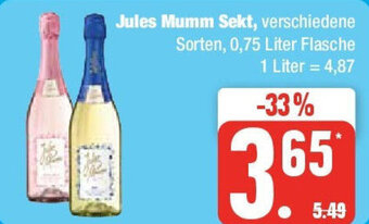 Edeka Jules Mumm Sekt 0,75 Liter Flasche Angebot