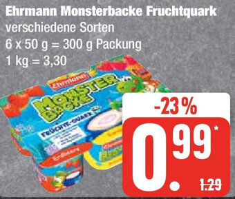 Edeka Ehrmann Monsterbacke Fruchtquark 300 G Packung Angebot