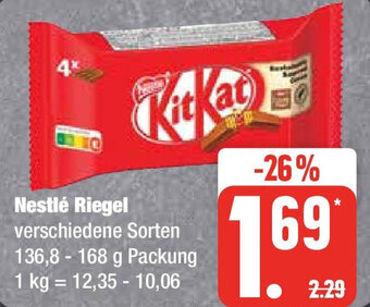 Edeka Nestlé Riegel 136,8-168 g Packung Angebot