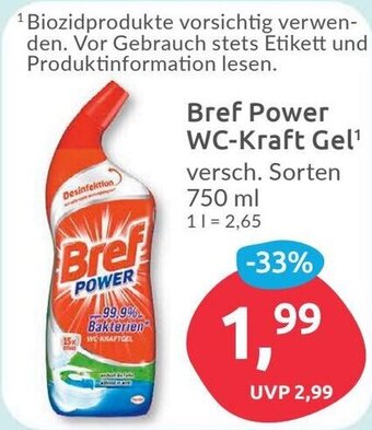 Budni Bref Power WC-Kraft Gel versch. Sorten 750 ml Angebot