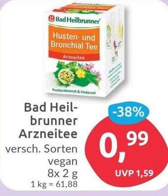 Budni Bad Heilbrunner Husten- und Bronchial Tee 8*2g Angebot