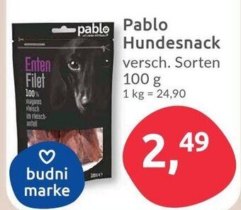 Budni Pablo Hundesnack versch. Sorten 100 g Angebot